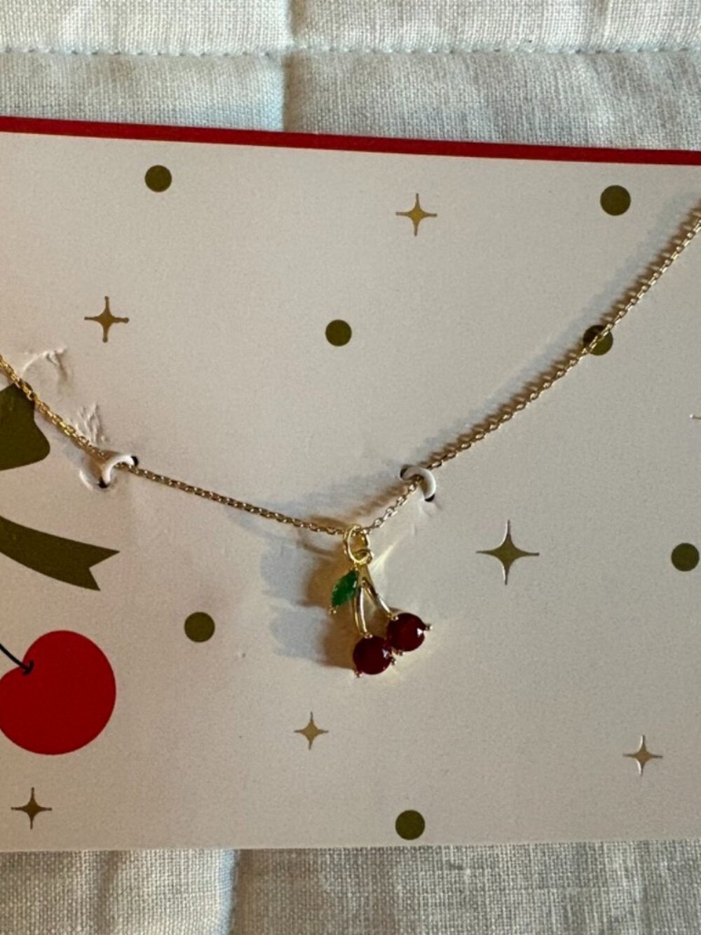 Cherry Necklace gold chain